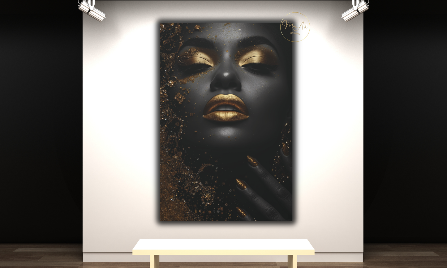 Black & Gold Elegance - Canvas Wall Art