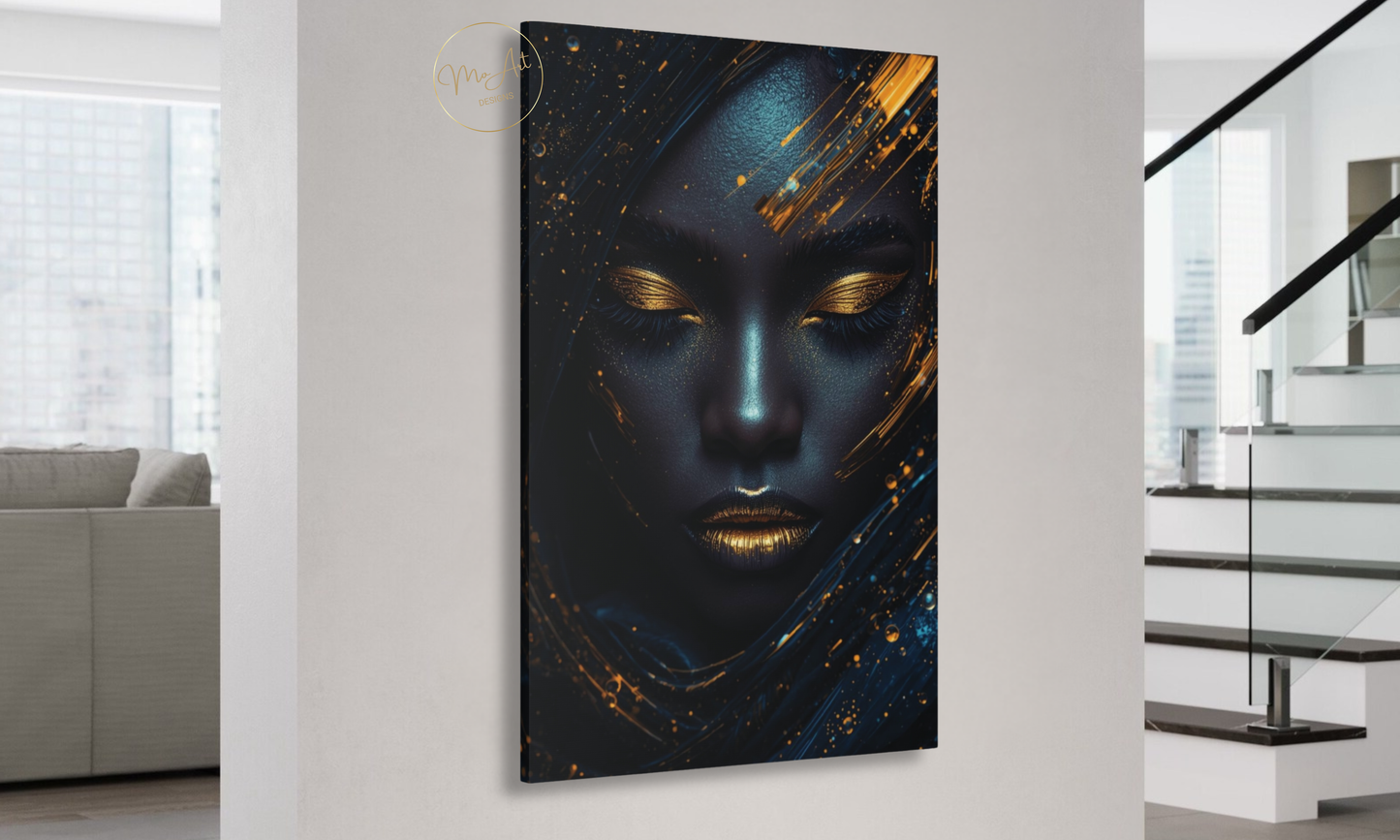 Black Woman Wall Art – Illustrious Black Woman / Canvas Print