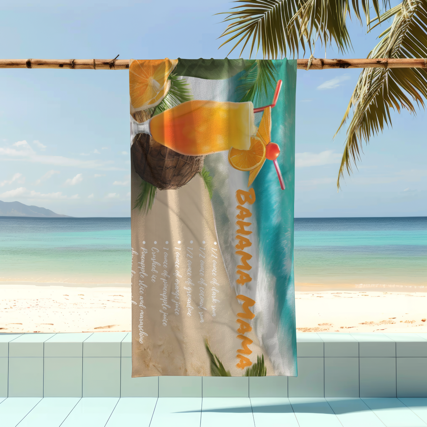 Tropical Vibes: Bahama Mama Bliss Beach Towel