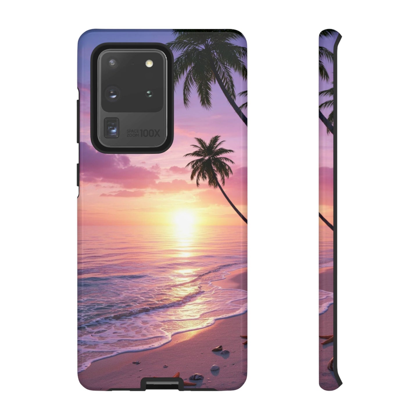 Pink Sunrise over the Ocean - Tough Phone Case - iPhone or Samsung Phones