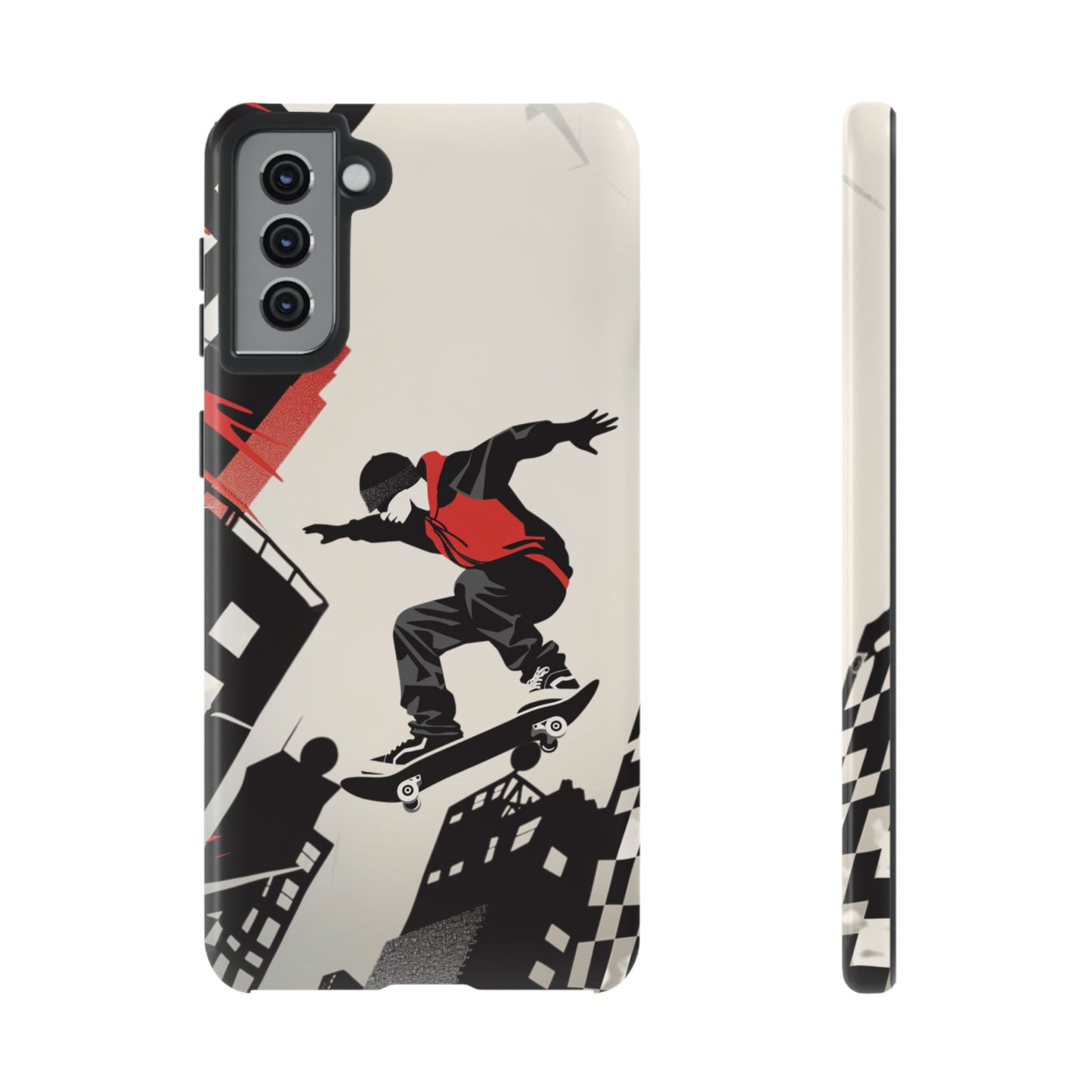 Skateboarding in the City - Tough Phone Case - iPhone or Samsung Phones