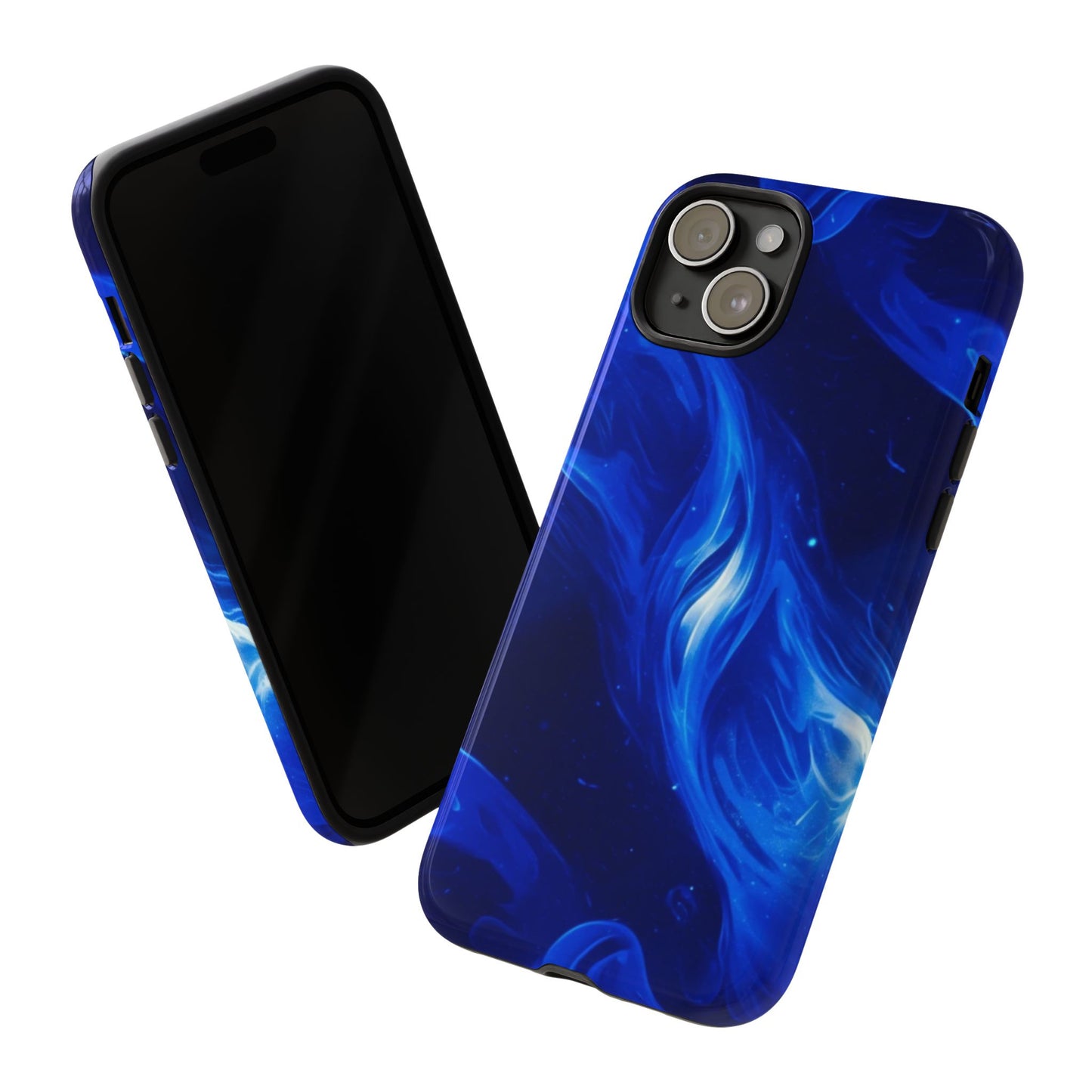 Deep Blue Swirl Design - Tough Phone Case - iPhone or Samsung Phones