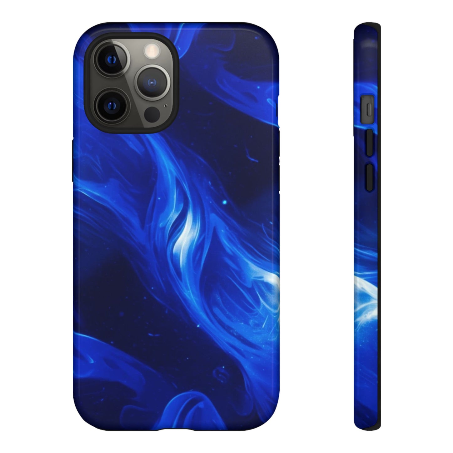 Deep Blue Swirl Design - Tough Phone Case - iPhone or Samsung Phones