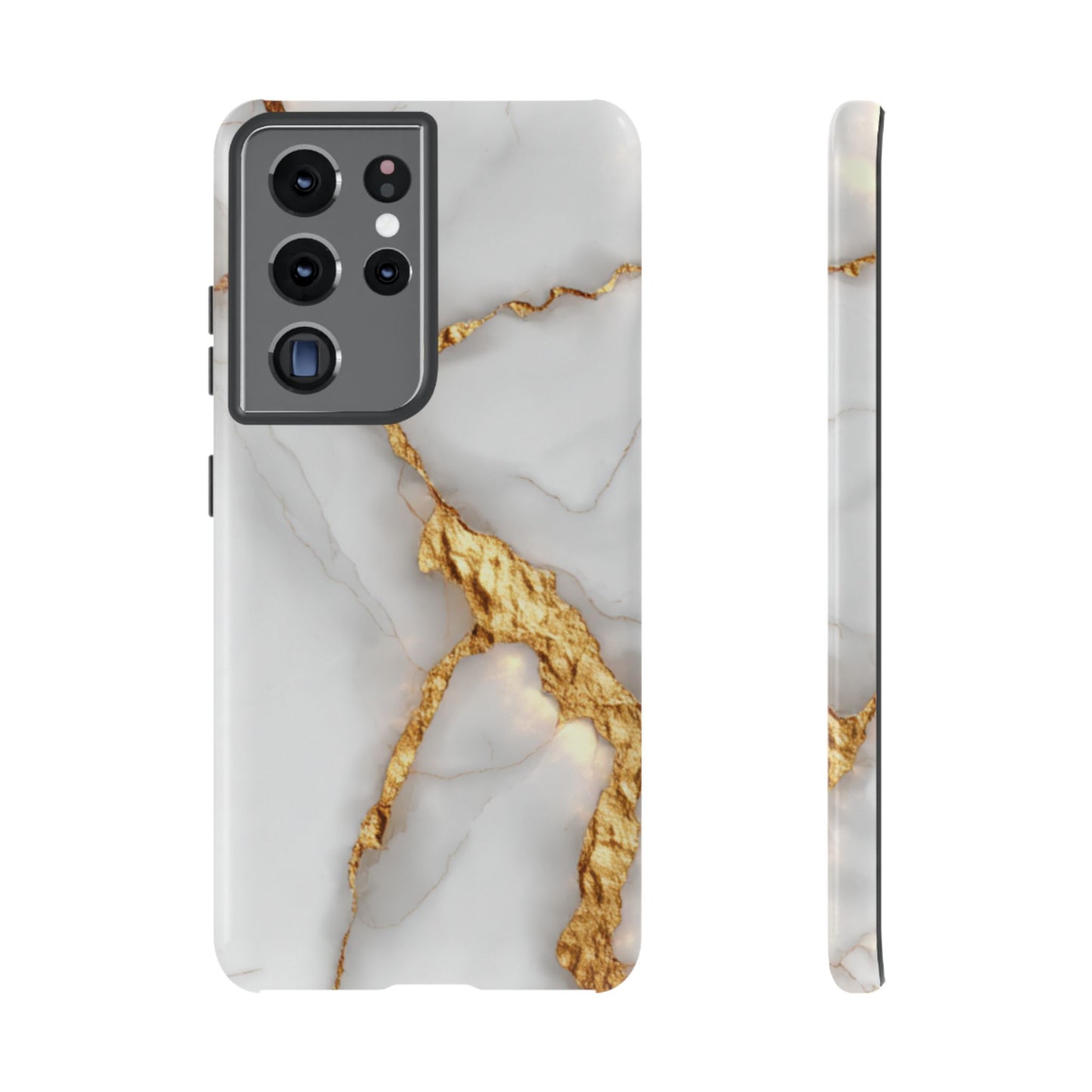 Gold and Marble Design - Tough Phone Case - iPhone or Samsung Phones