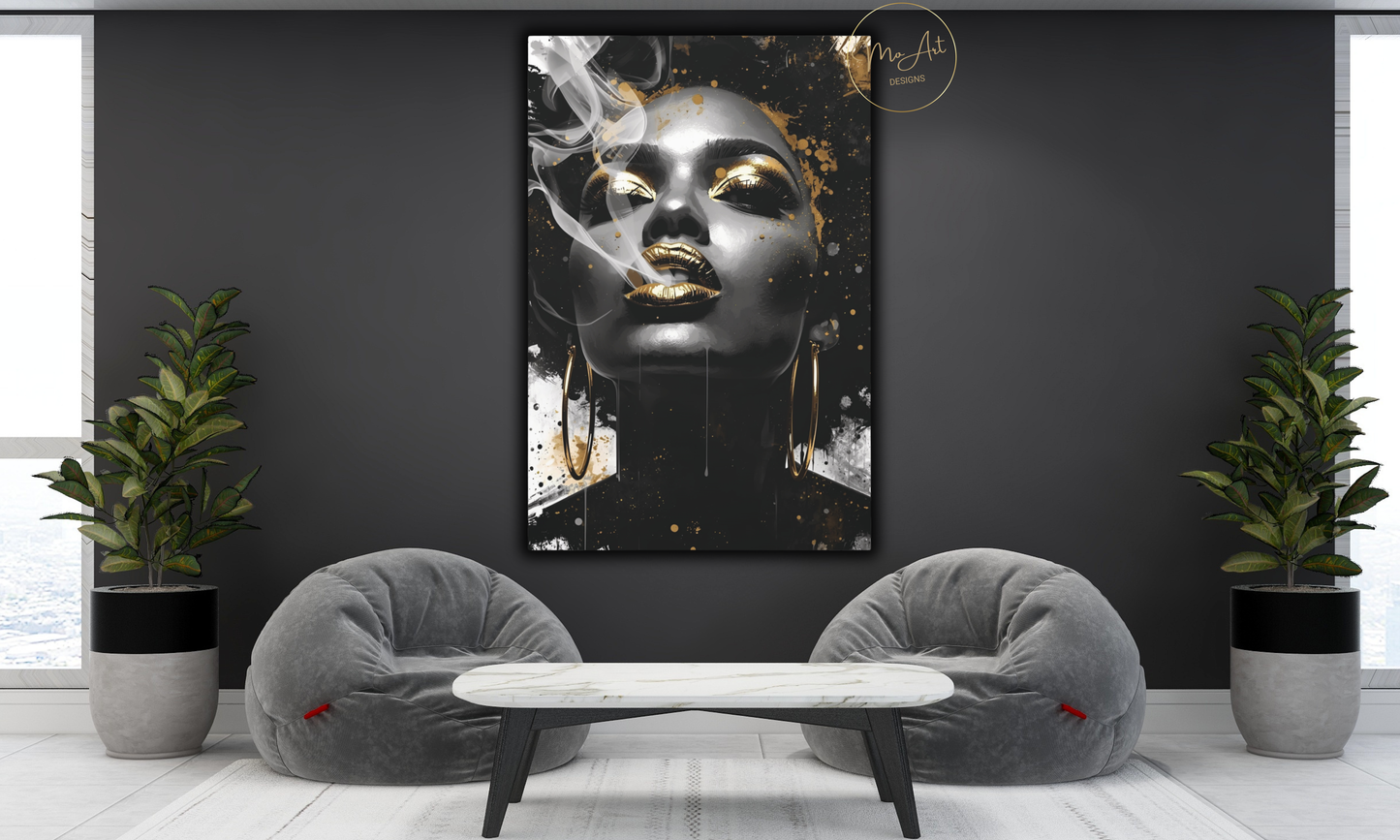 Abstract Smoke & Soul - Canvas Wall Art