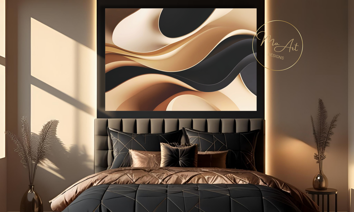 Neutral Abstract Canvas Wall Art