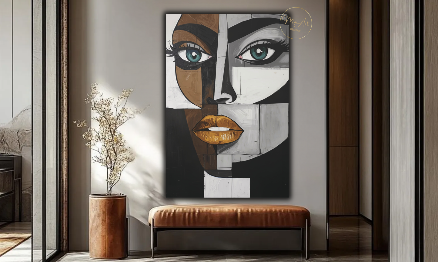 Fragmented Beauty – Abstract Canvas Wall Art