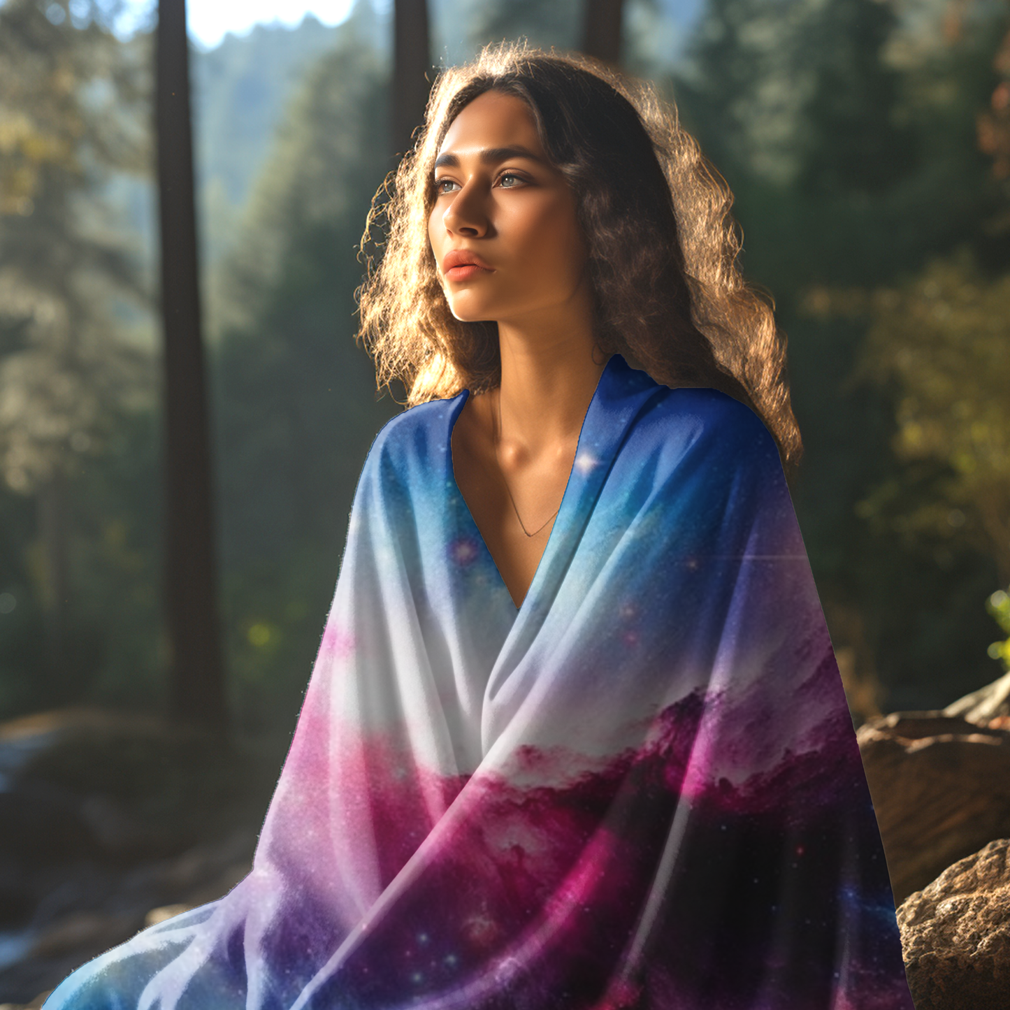 Cosmic Energy - Velveteen Microfiber Blanket