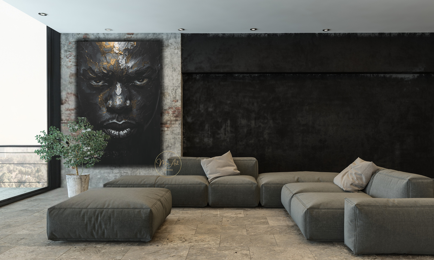 Strong Black Man – Abstract Wall Art / Canvas Print