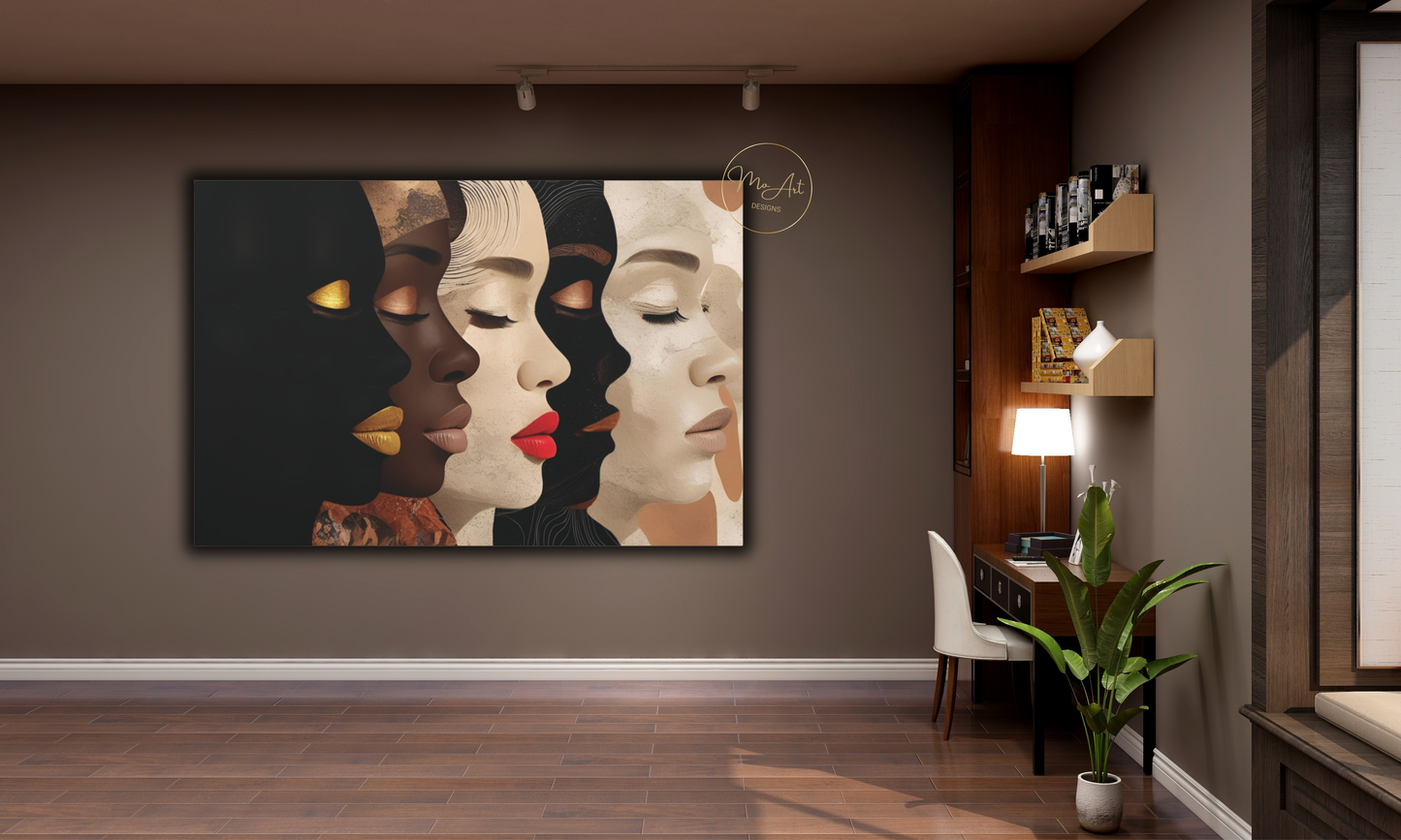 Unified Beauty – Abstract Canvas Wall Art