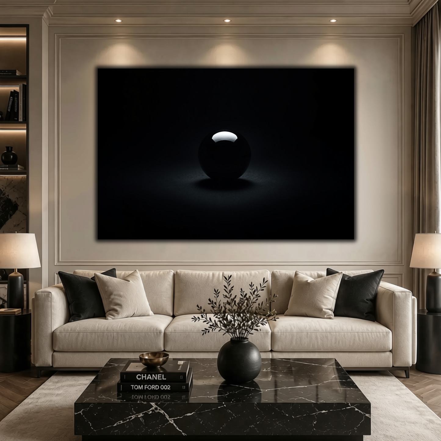 Abstract "Sphere of Silence" Canvas Print | Modern Minimalist Wall Art