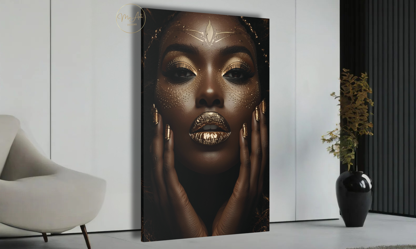 Black & Gold Modern Elegance – Canvas Wall Art