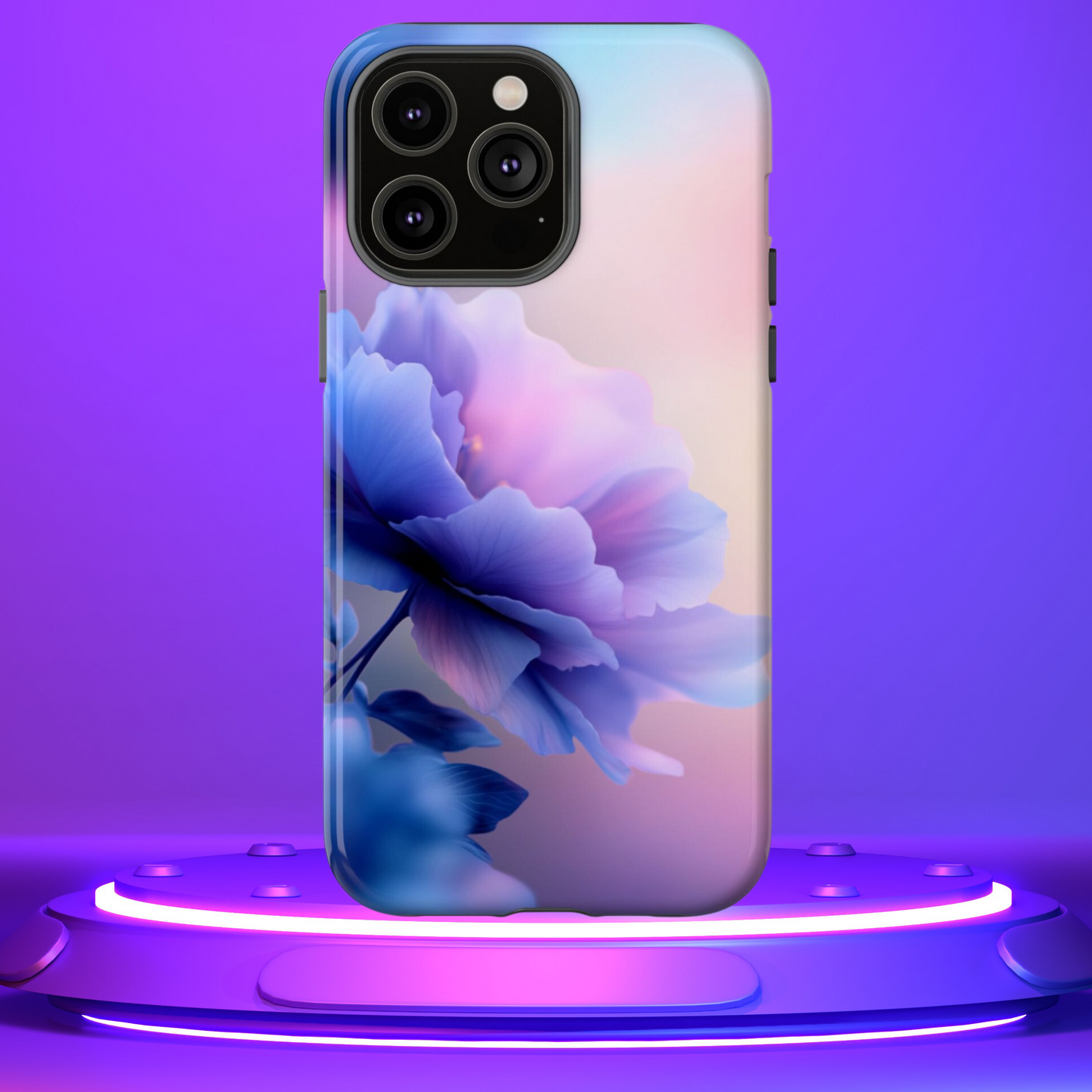 Purple Flower with Sunset - Tough Phone Case