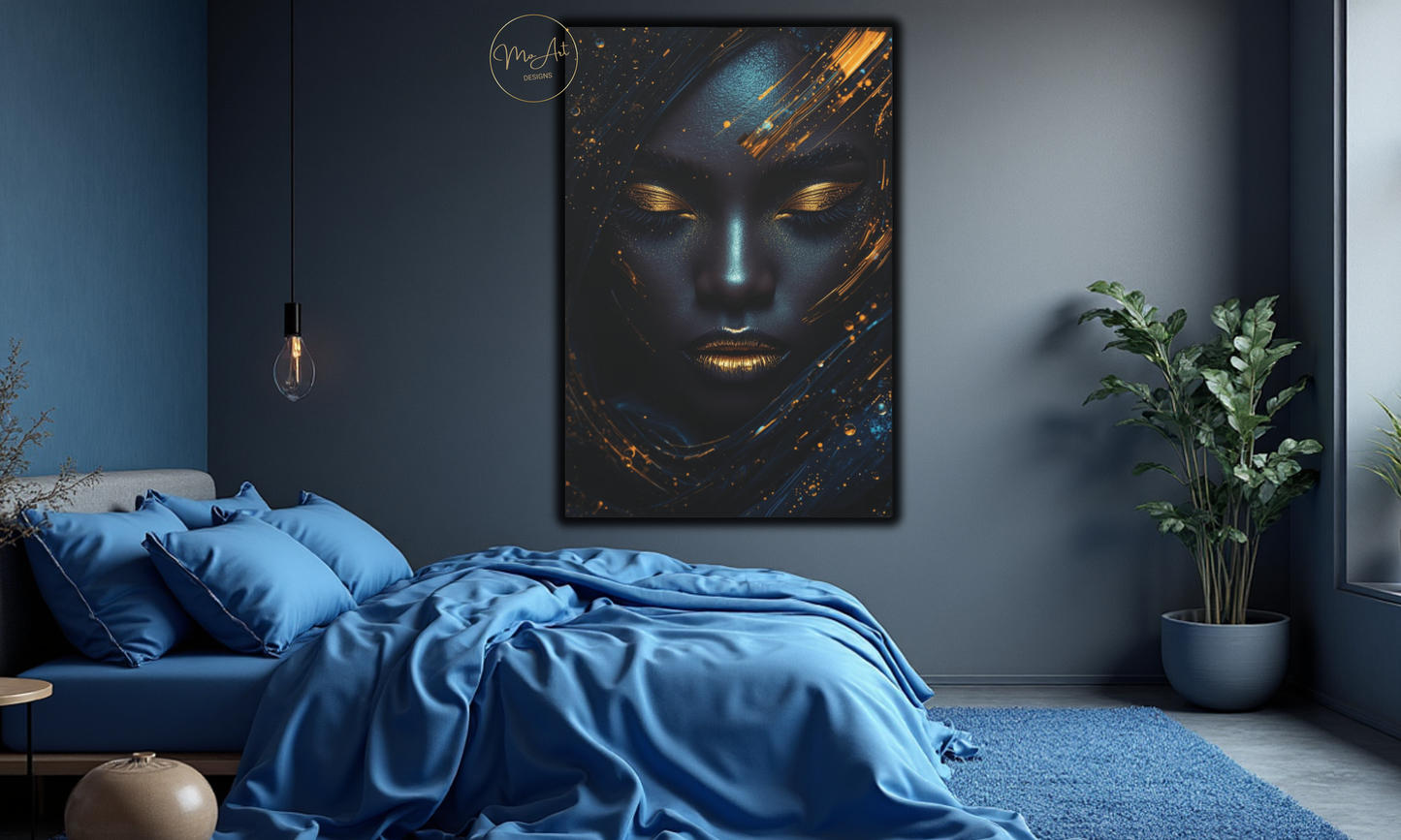 Black Woman Wall Art – Illustrious Black Woman / Canvas Print