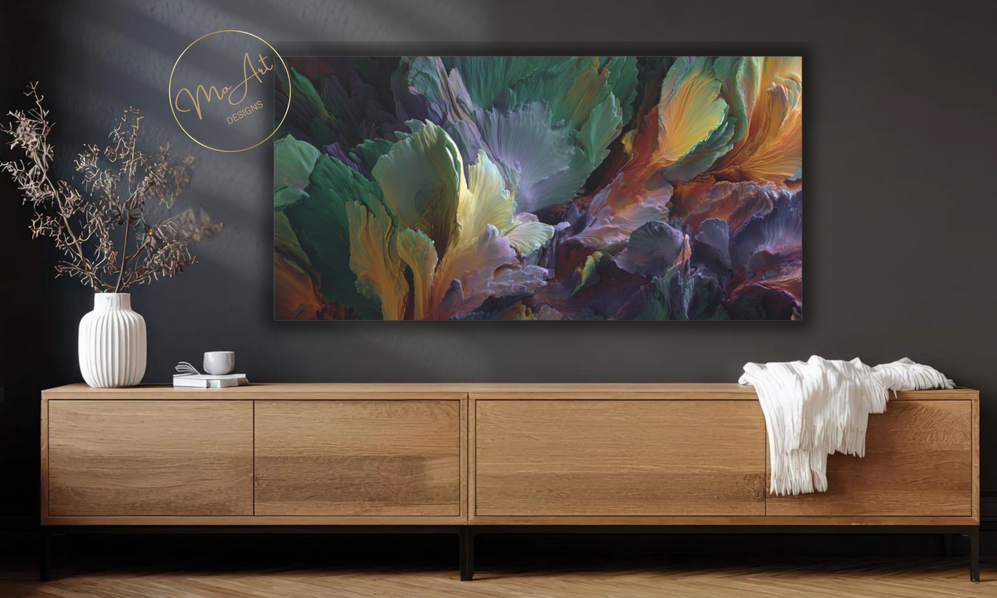 Abstract Floral Design Canvas Wall Art