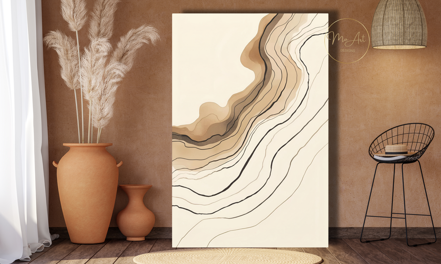 Abstract Line Canvas Wall Art
