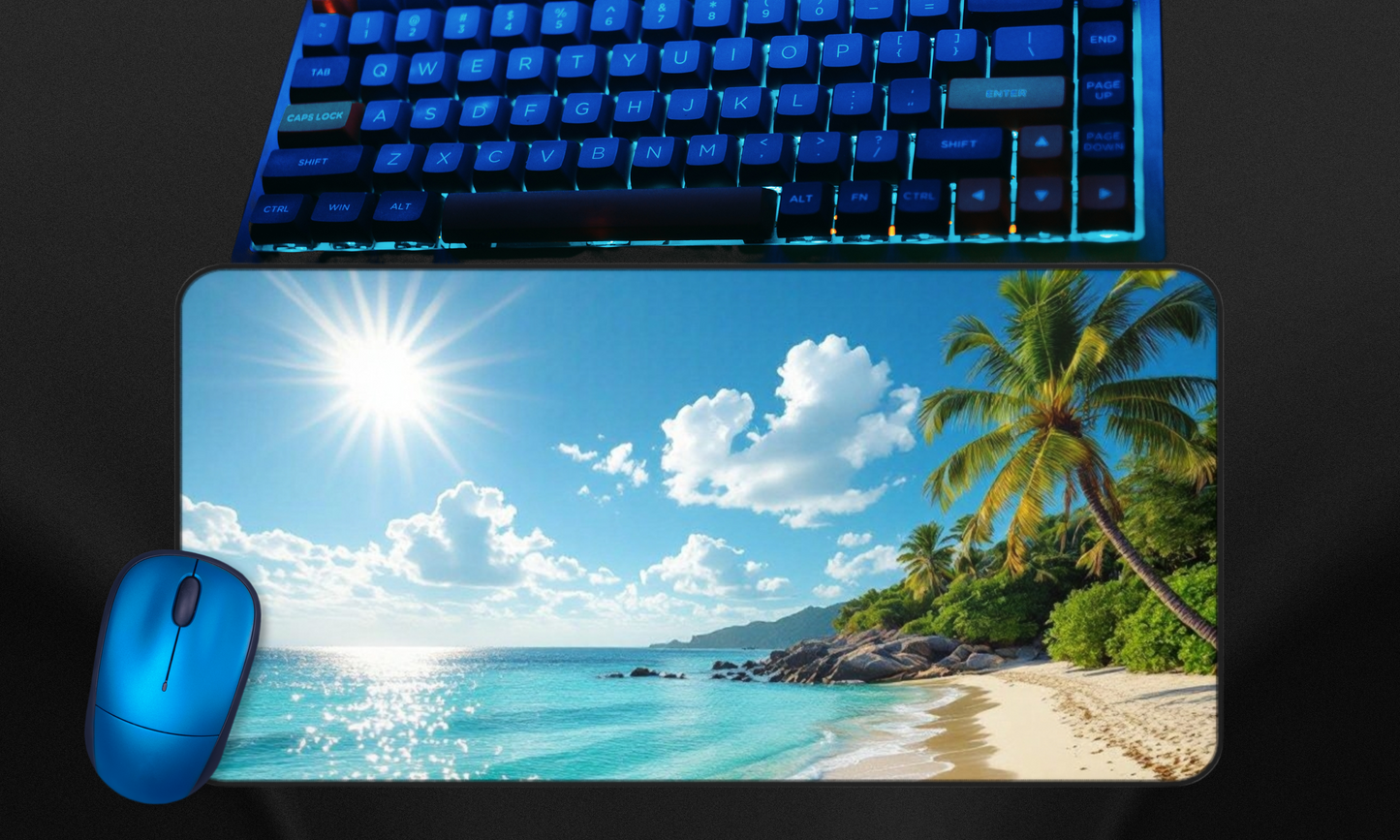 Escape to Paradise - Desk Mat / Mouse Pad