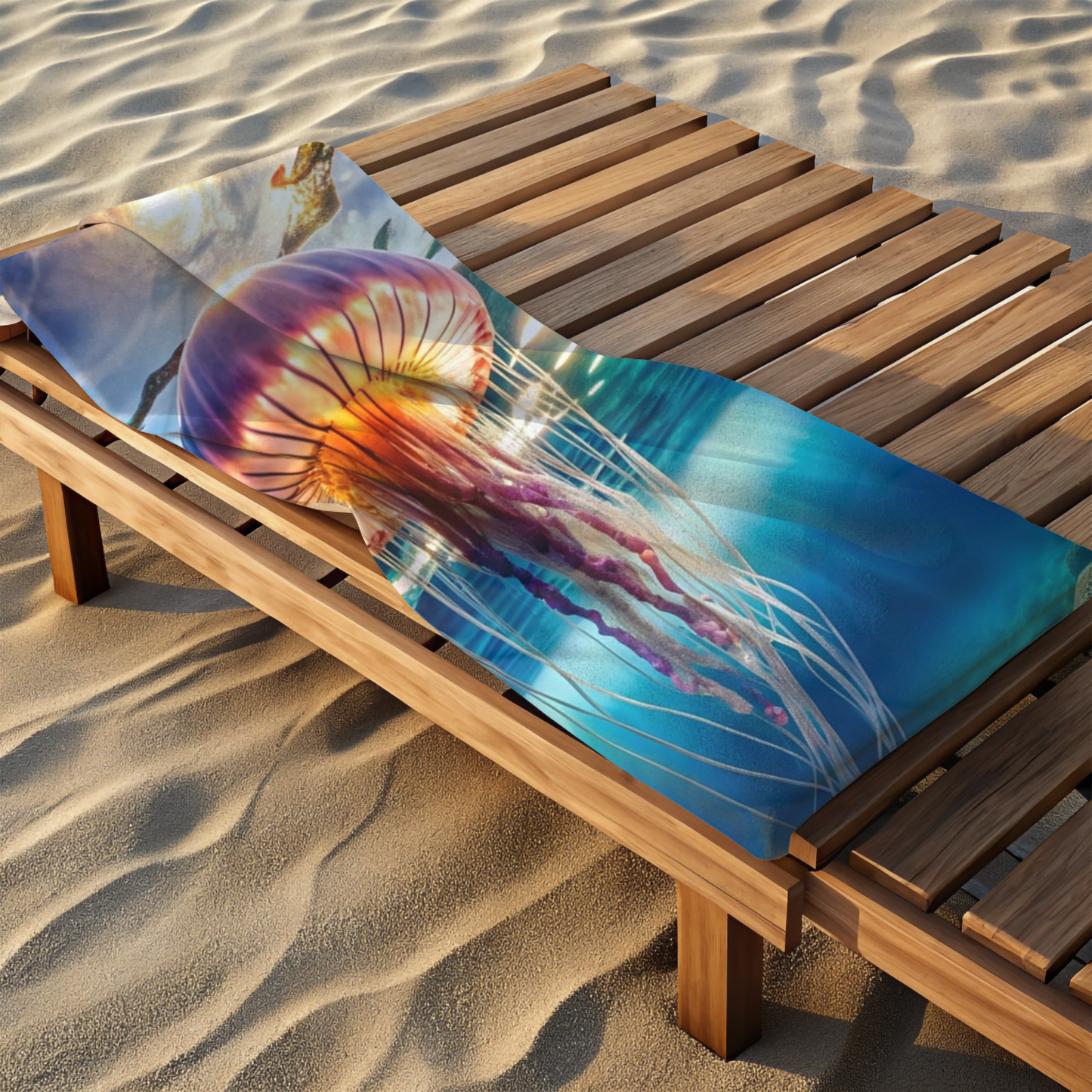 Tropical Waves and Jellyfish Dreams  - Beach Towel