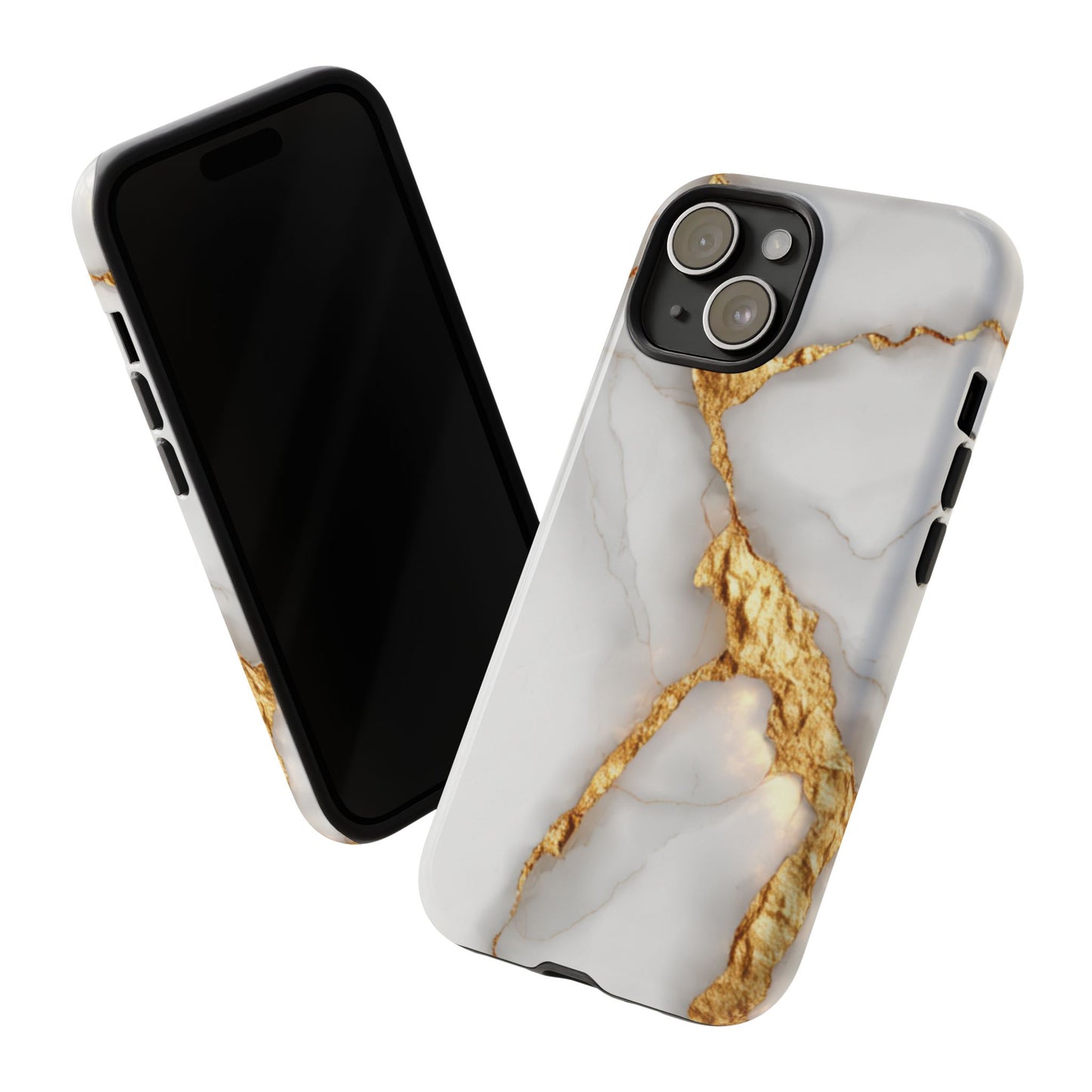 Gold and Marble Design - Tough Phone Case - iPhone or Samsung Phones