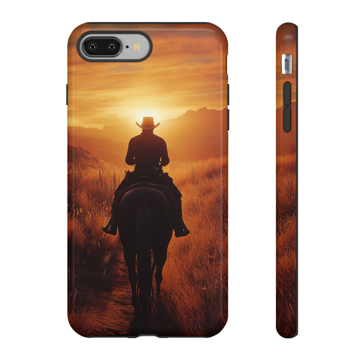 Chasing the Horizon: A Cowboy's Journey into the Sunset -  Phone Case - Tough Case, iPhone Case, Samsung Case, Google Pixel Case