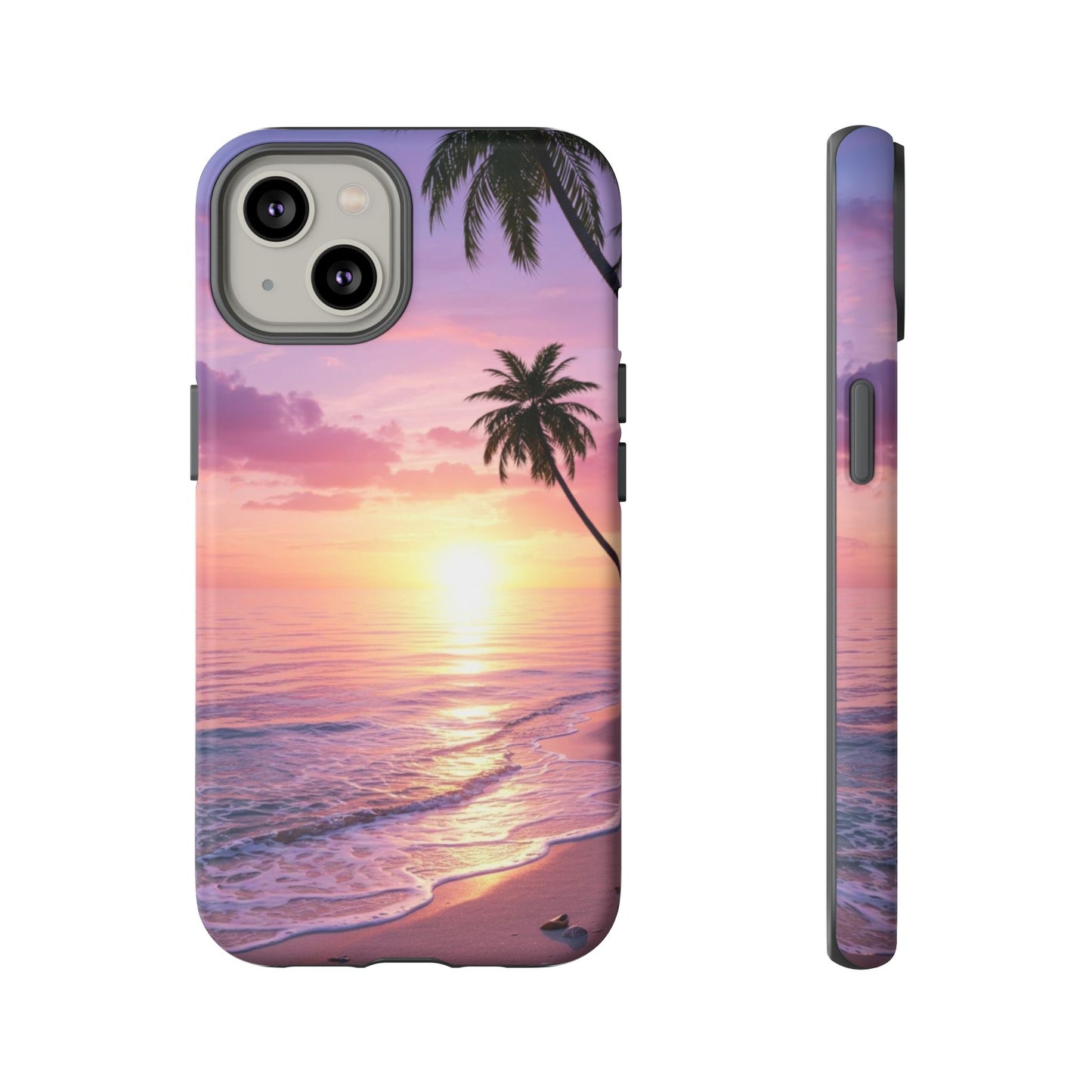 Pink Sunrise over the Ocean - Tough Phone Case - iPhone or Samsung Phones
