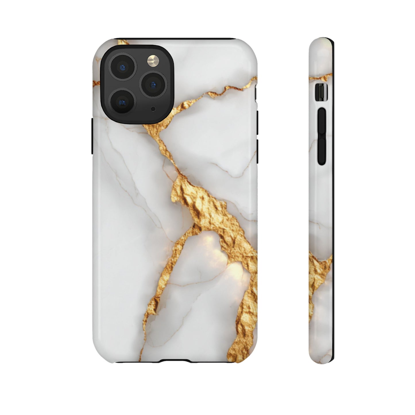 Gold and Marble Design - Tough Phone Case - iPhone or Samsung Phones
