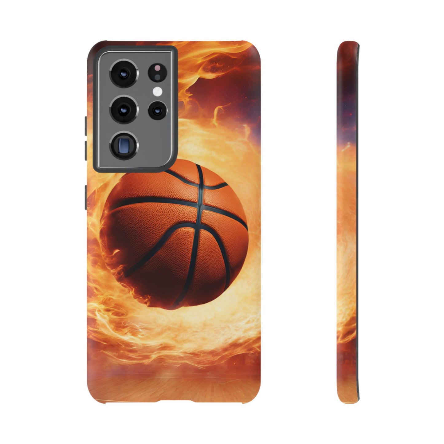 Basketball on Fire - Tough Phone Case for iPhone, Samsung, and Google Pixel for Ultimate Protection