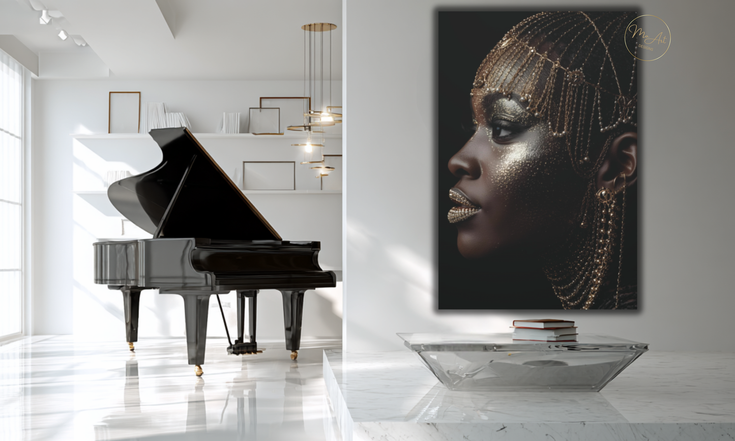 Tribal Gold Canvas Wall Art - Canvas Wall Art