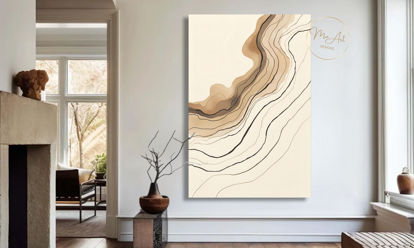 Abstract Line Canvas Wall Art