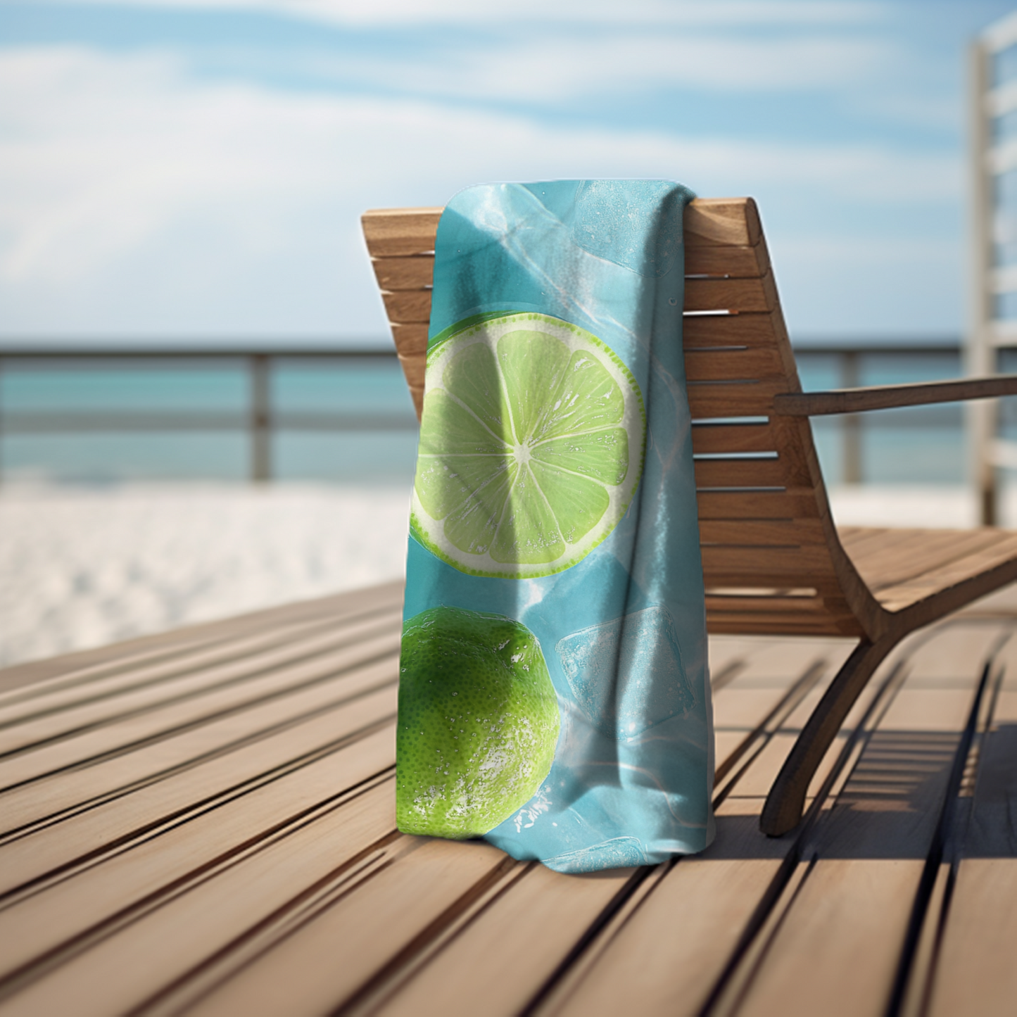 Limes, Ice and Water -  Beach Towel