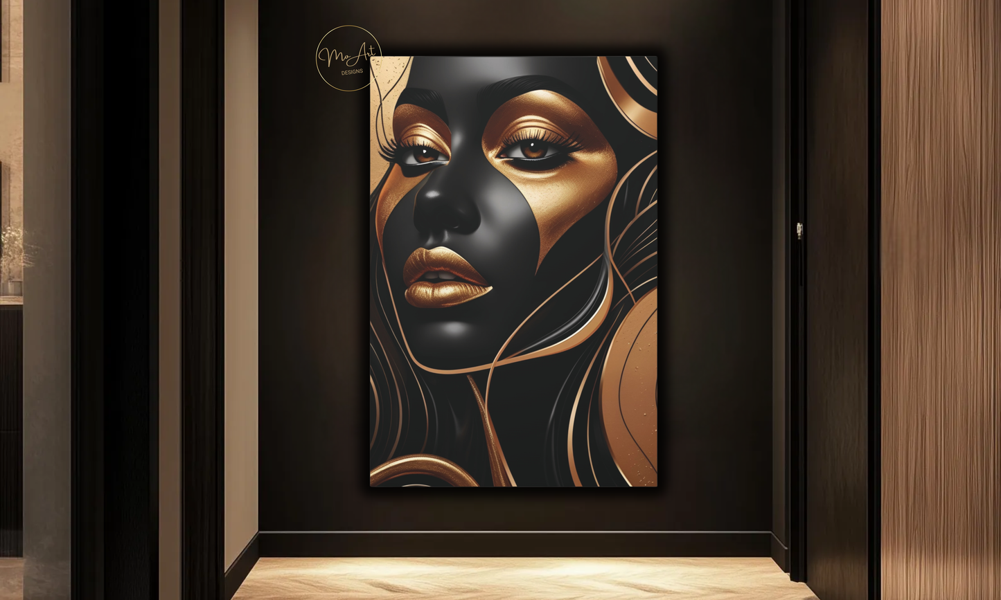 Golden Essence – Abstract Canvas Wall Art