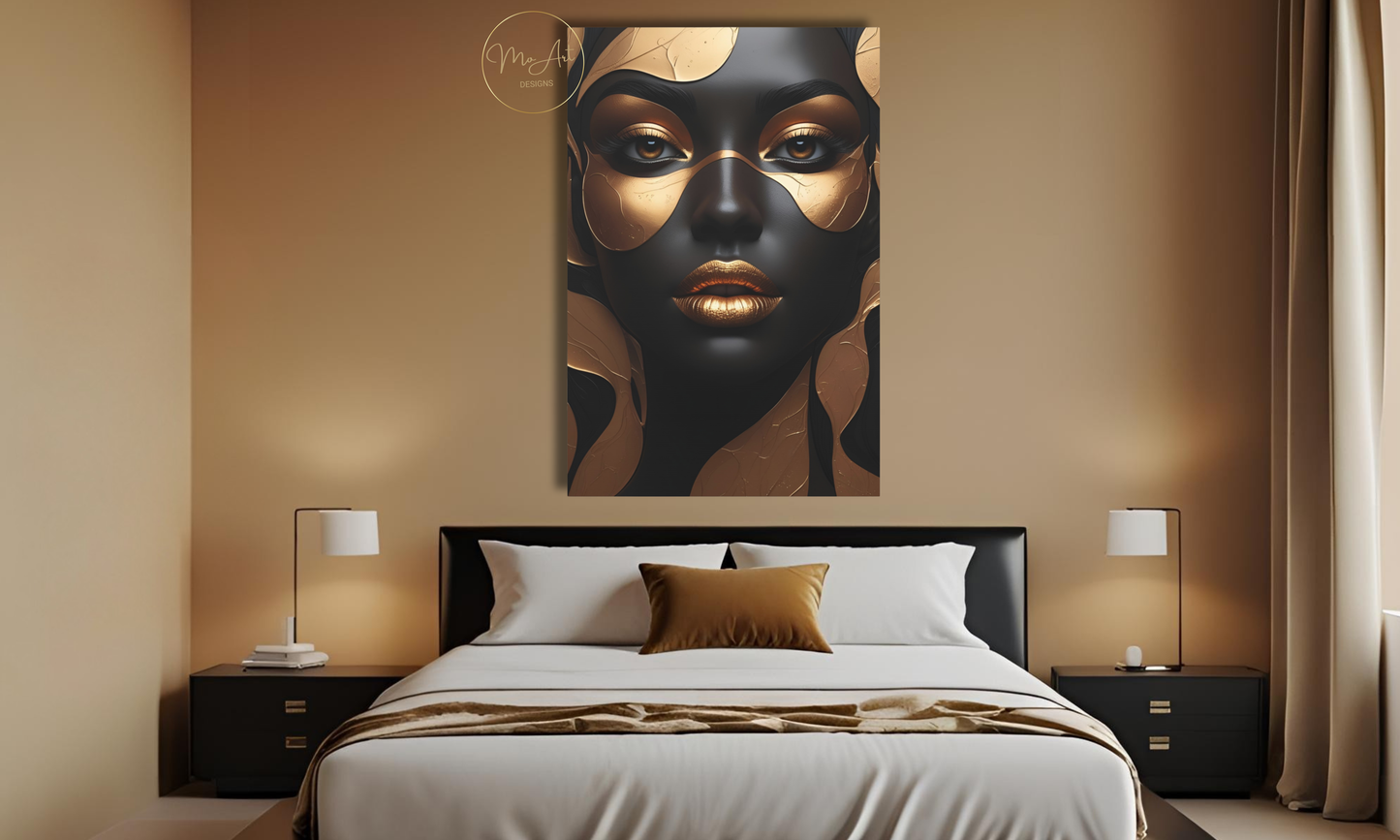 Abstract Woman in Black and Gold  (Digital Download)