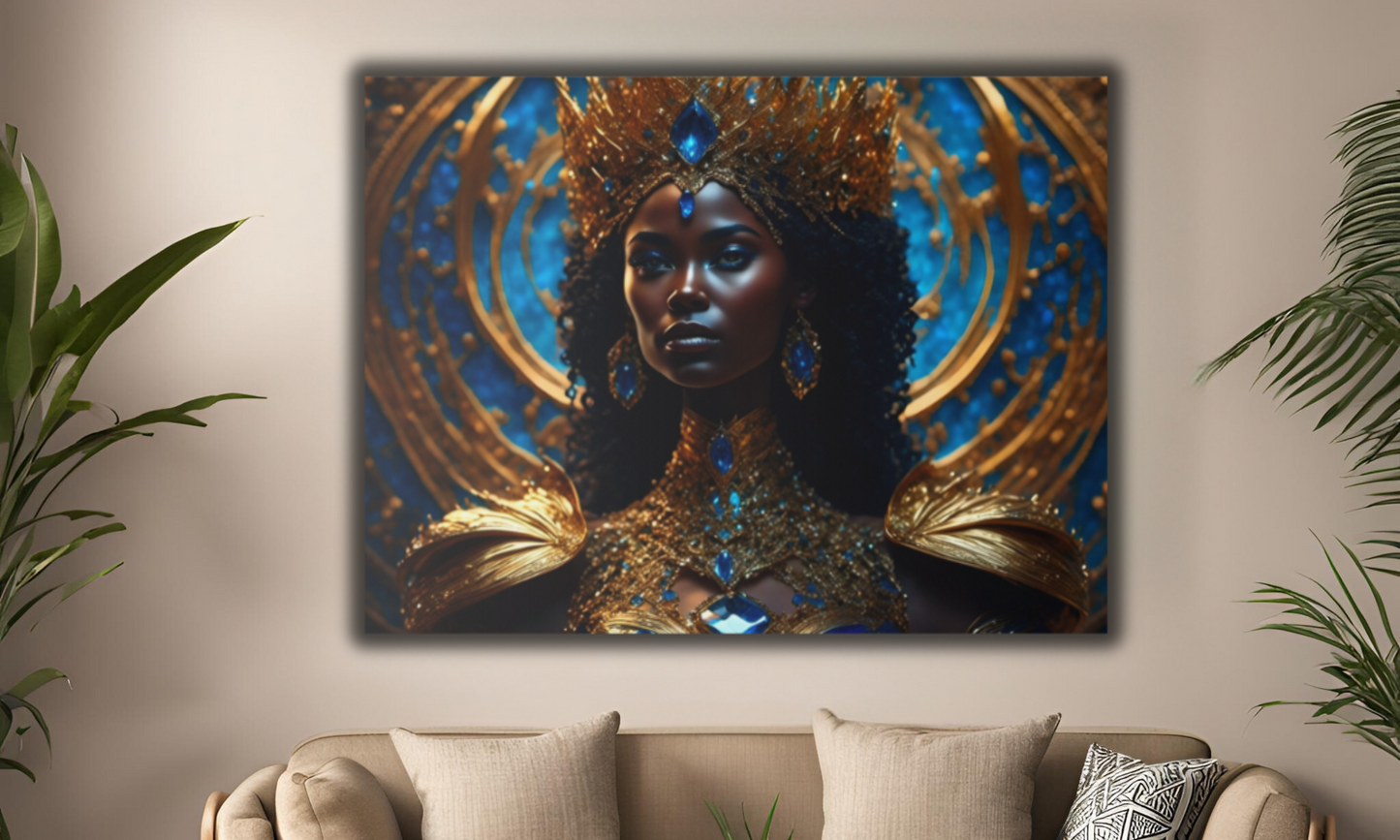 Beautiful African Queen Canvas Art