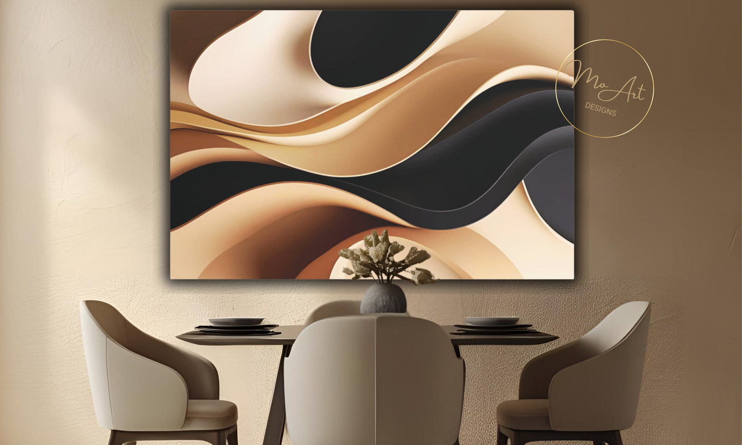 Neutral Abstract Canvas Wall Art