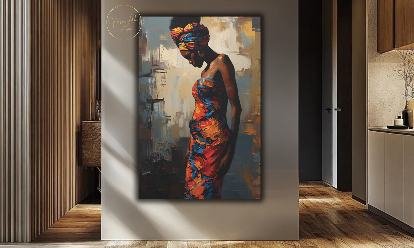 Radiance of Motherhood – Abstract Canvas Wall Art