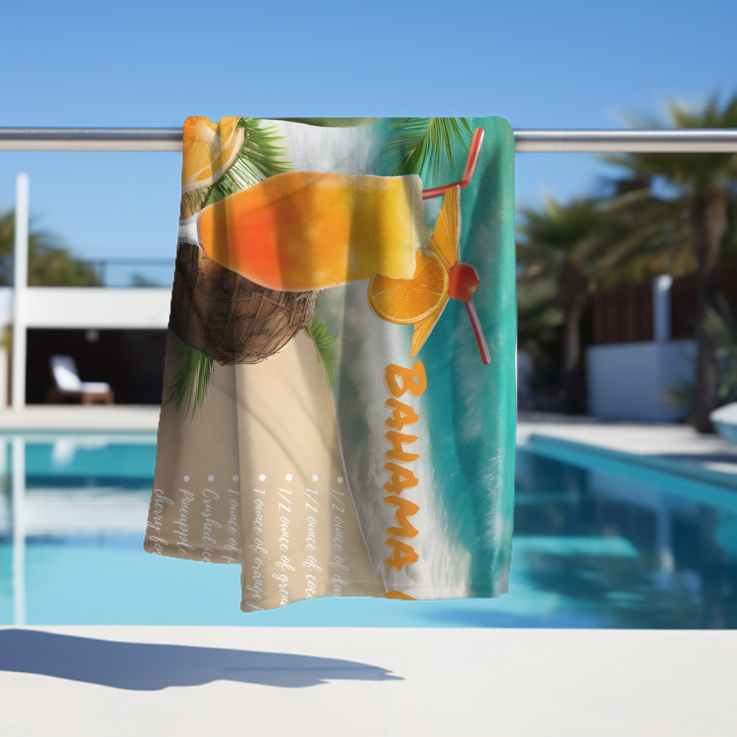 Tropical Vibes: Bahama Mama Bliss Beach Towel