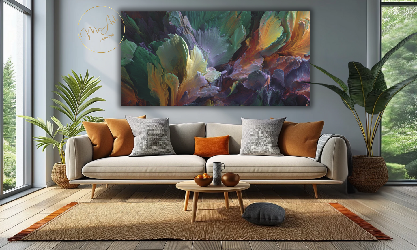 Abstract Floral Design Canvas Wall Art