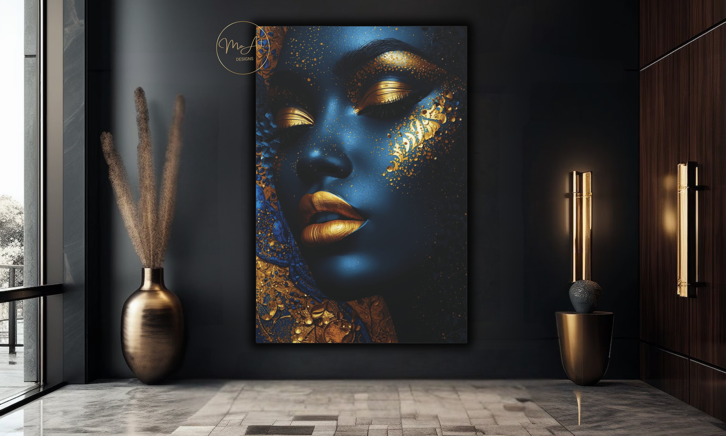 Black Woman Wall Art – Midnight Royalty / Canvas Print