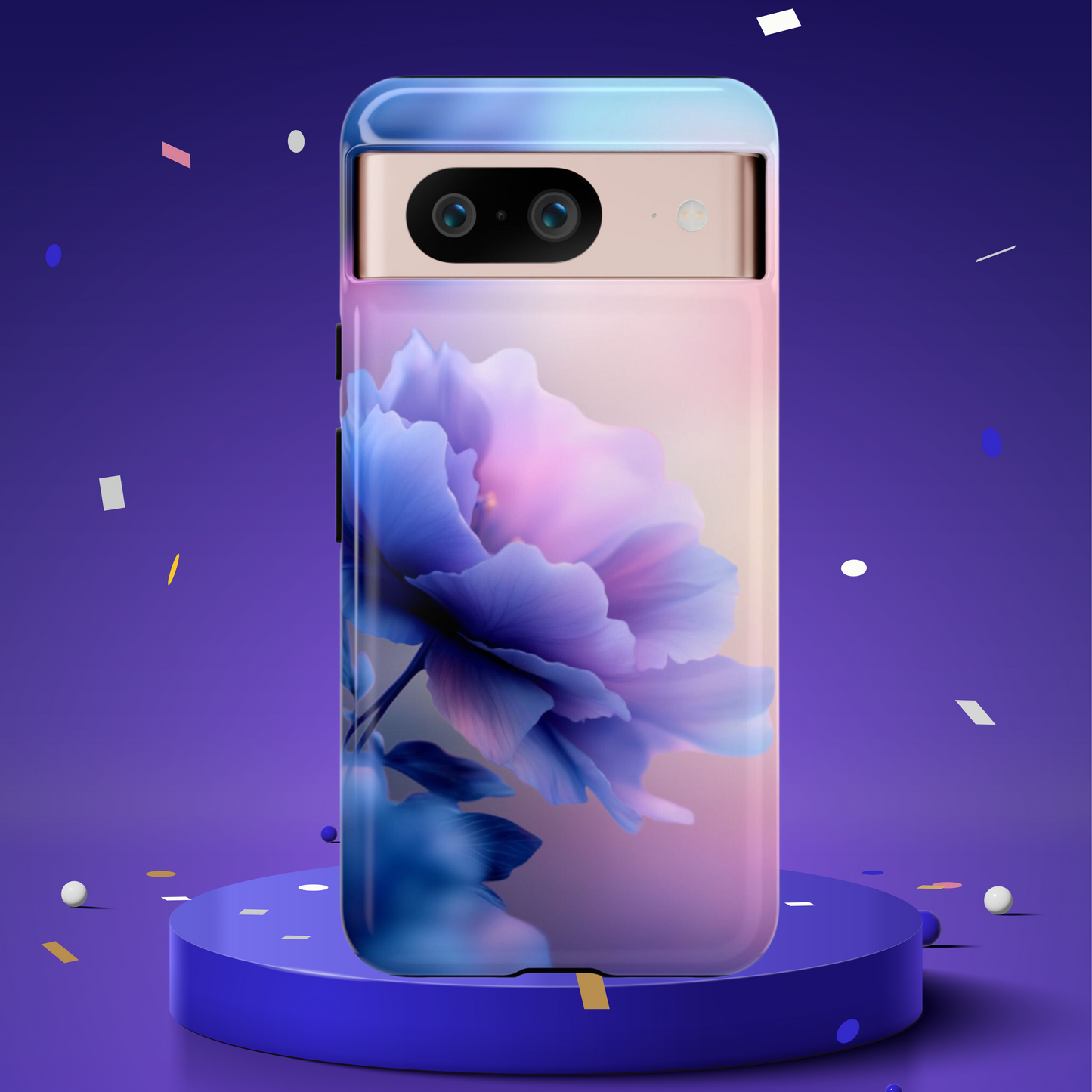 Purple Flower with Sunset - Tough Phone Case