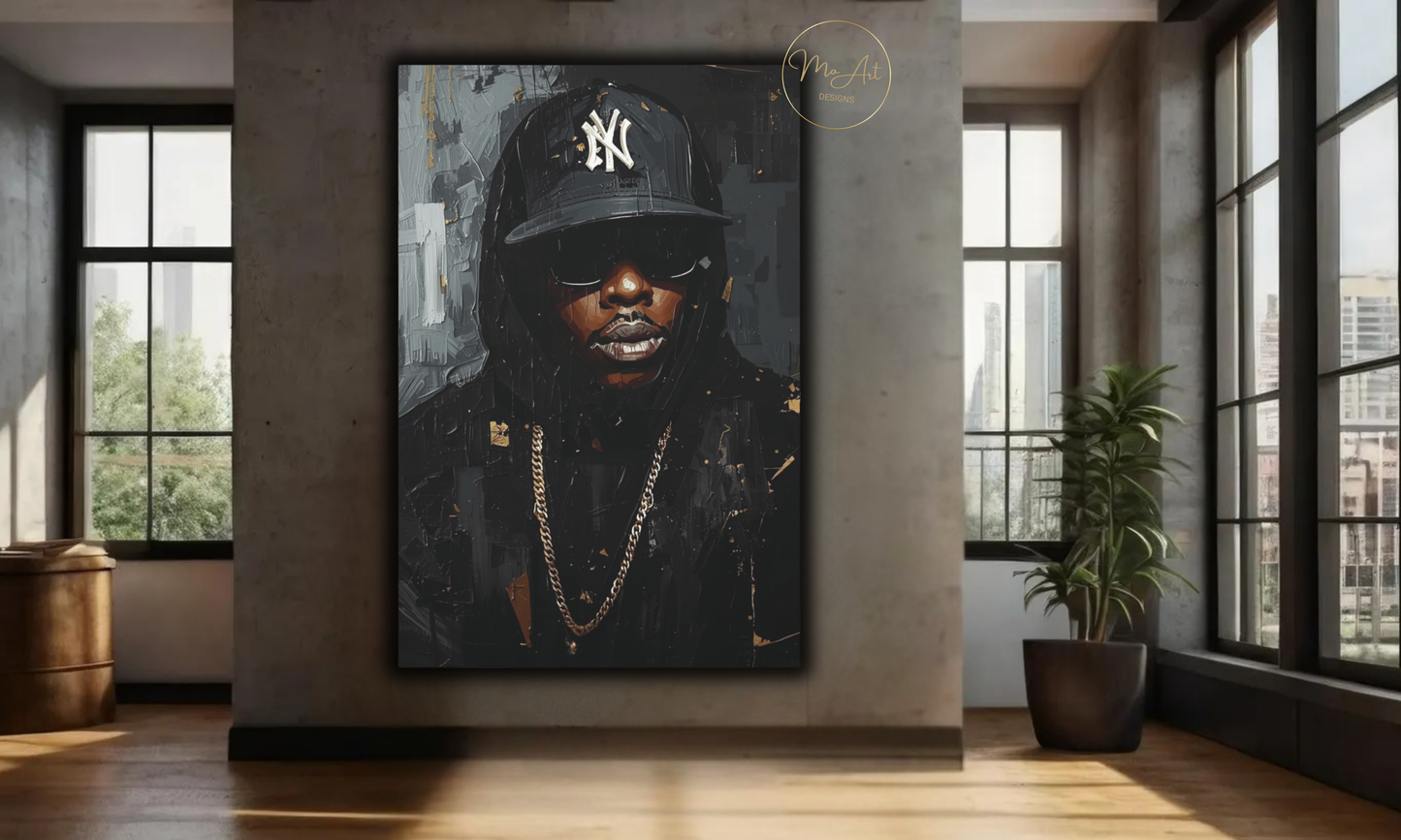 Black Wall Art - NY State of Mind / Canvas Print