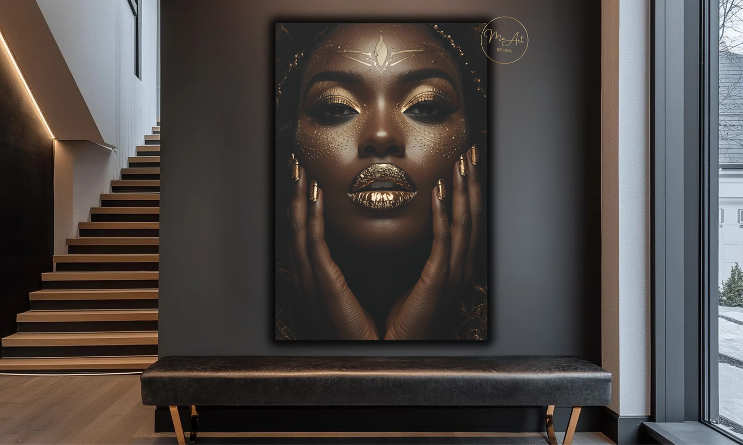 Black & Gold Modern Elegance – Canvas Wall Art