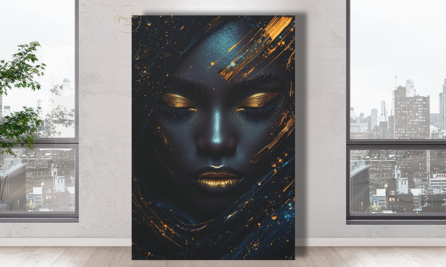 Black Woman Wall Art – Illustrious Black Woman / Canvas Print