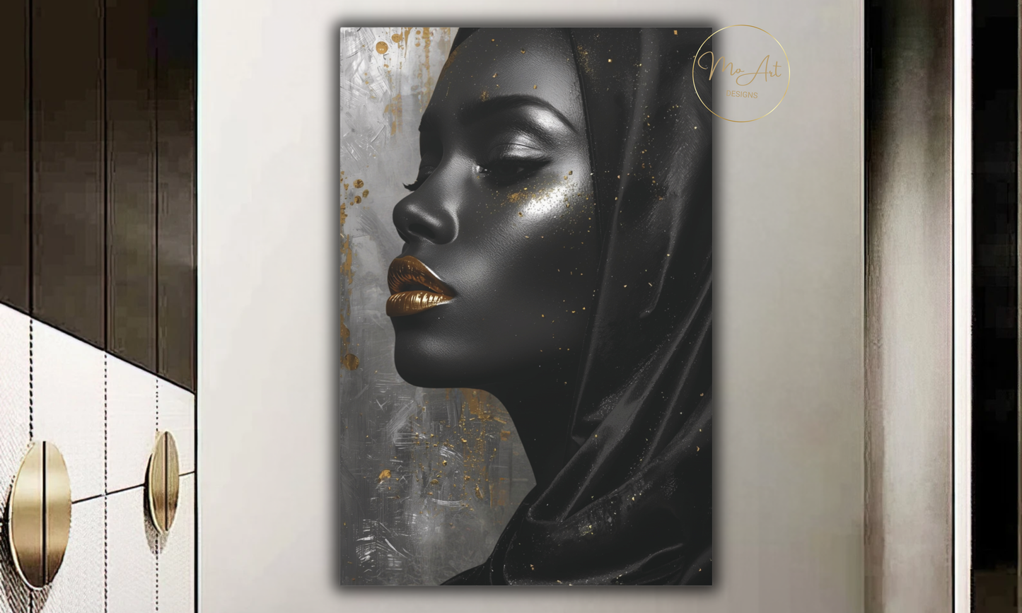 Golden Shadows of Elegance – Canvas Wall Art