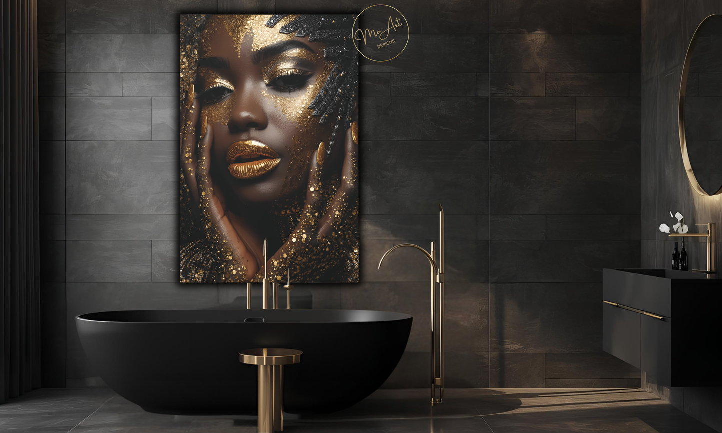 Divine Gold Essence – Canvas Wall Art