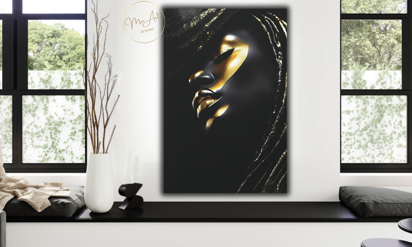 Ebony Glow Luxury Canvas Wall Art