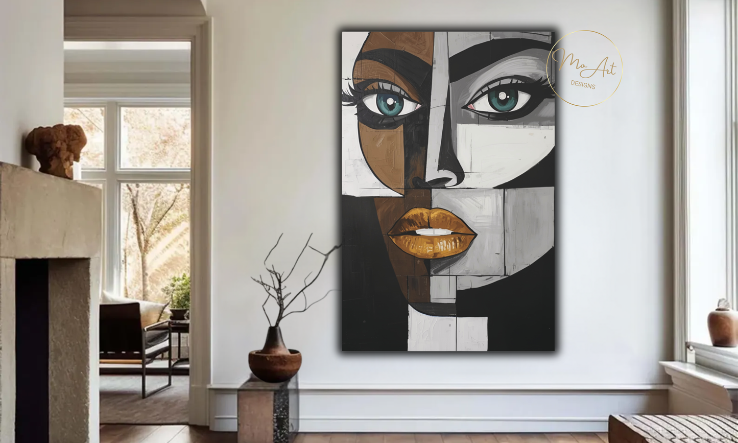 Fragmented Beauty – Abstract Canvas Wall Art