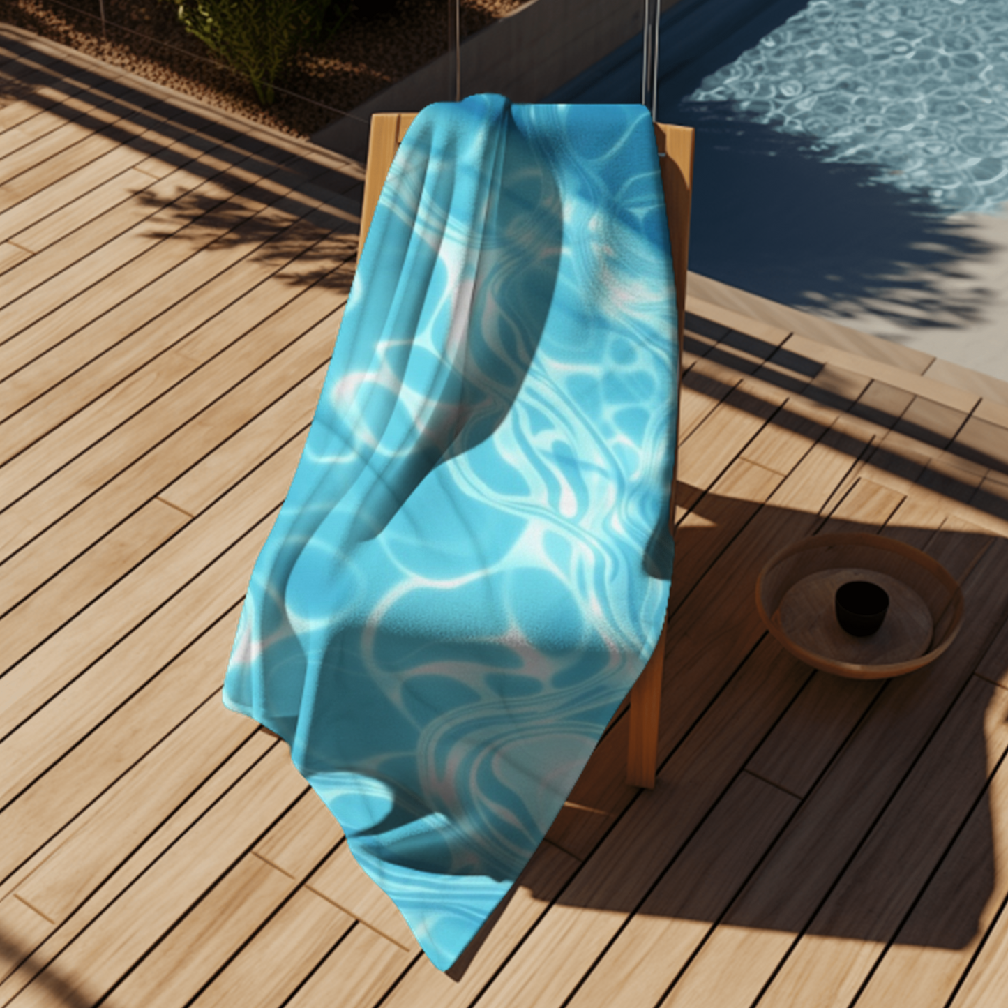 Swirling Crystal Blue Water - Beach Towel