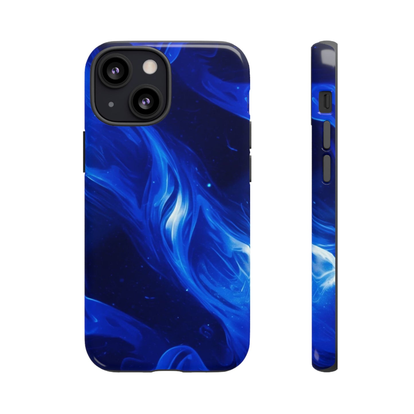 Deep Blue Swirl Design - Tough Phone Case - iPhone or Samsung Phones