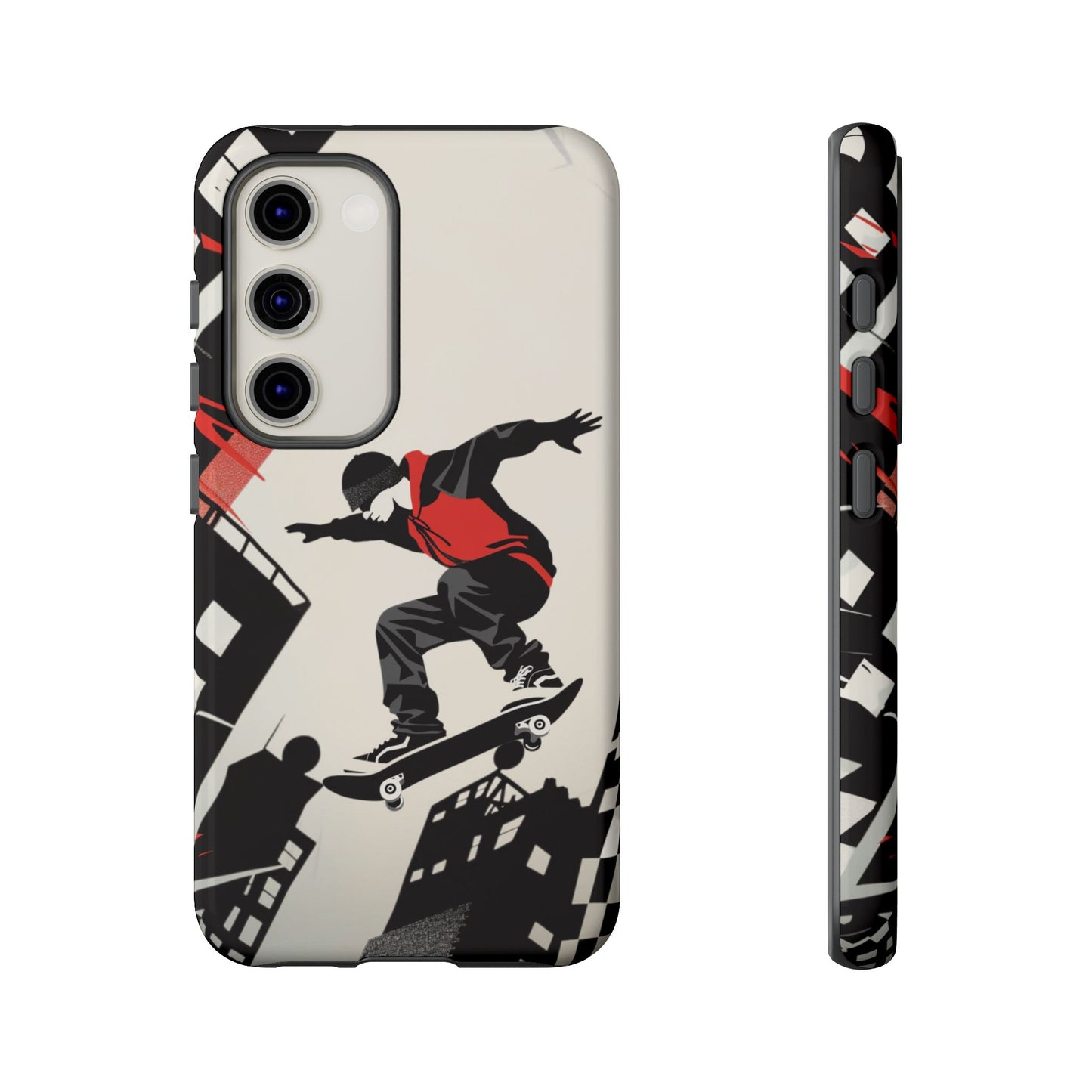 Skateboarding in the City - Tough Phone Case - iPhone or Samsung Phones