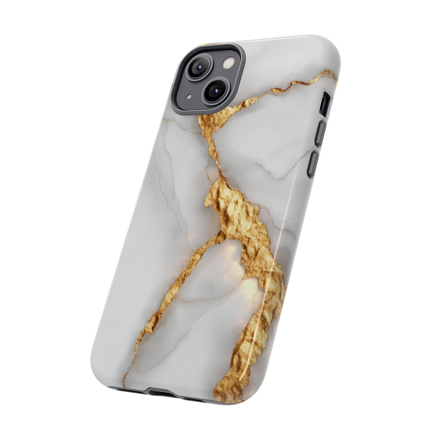 Gold and Marble Design - Tough Phone Case - iPhone or Samsung Phones